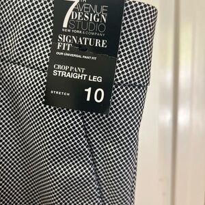 New York & Company Black and White Crop Pants